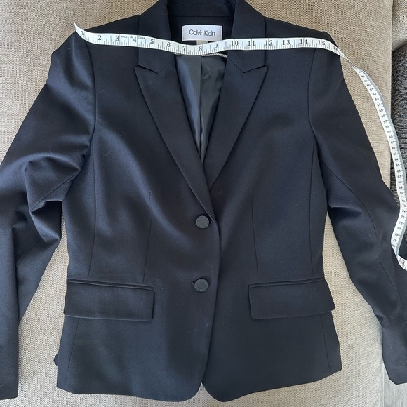 Black Button Up Petite Blazer Calvin Klein - Picture 6 of 13